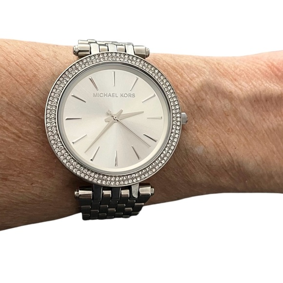 Michael Kors Darci Three-Hand Silver-Tone Stainless Steel Watch (Model: MK3190) - Picture 5 of 16